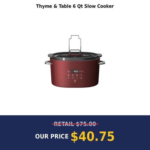 Thyme & Table 6 Qt Slow Cooker