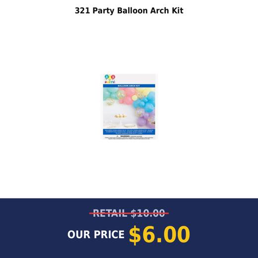 321 Party Balloon Arch Kit
