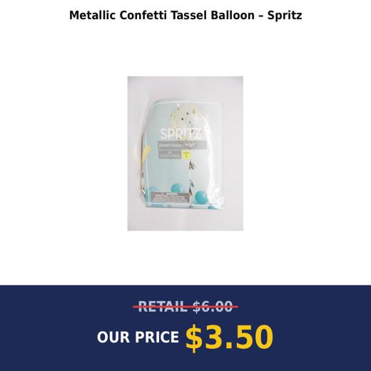 Metallic Confetti Tassel Balloon – Spritz