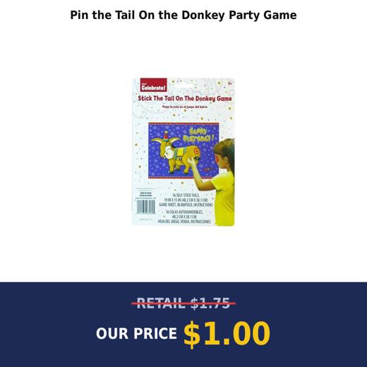 Pin the Tail On the Donkey Party Game