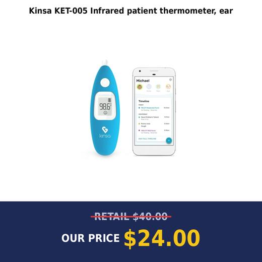 Kinsa KET-005 Infrared patient thermometer, ear