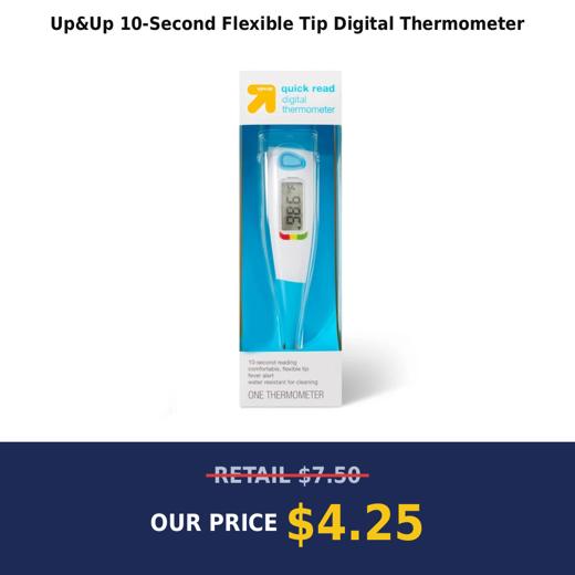 Up&Up 10-Second Flexible Tip Digital Thermometer
