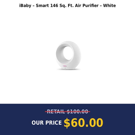 iBaby – Smart 146 Sq. Ft. Air Purifier – White
