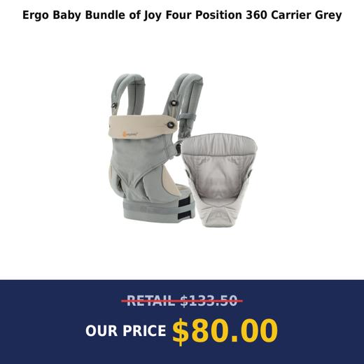 Ergo Baby Bundle of Joy Four Position 360 Carrier Grey