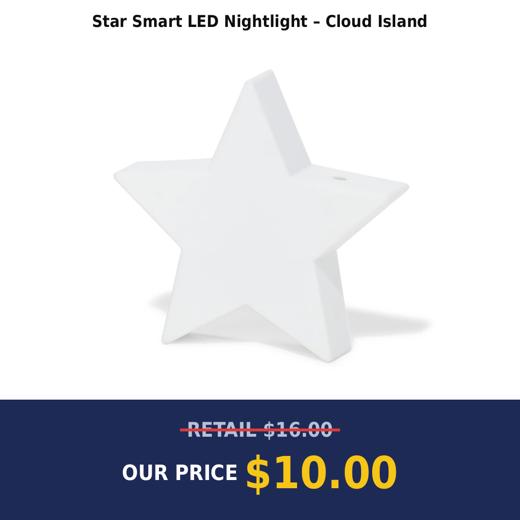 Star Smart LED Nightlight – Cloud Island