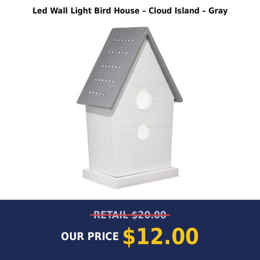 Led Wall Light Bird House – Cloud Island – Gray