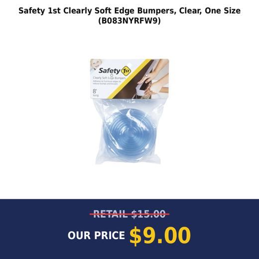 Safety 1st Clearly Soft Edge Bumpers, Clear, One Size (B083NYRFW9)