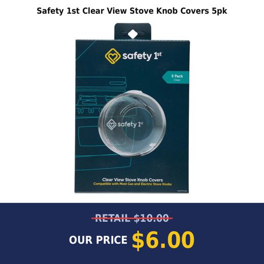 Safety 1st Clear View Stove Knob Covers 5pk