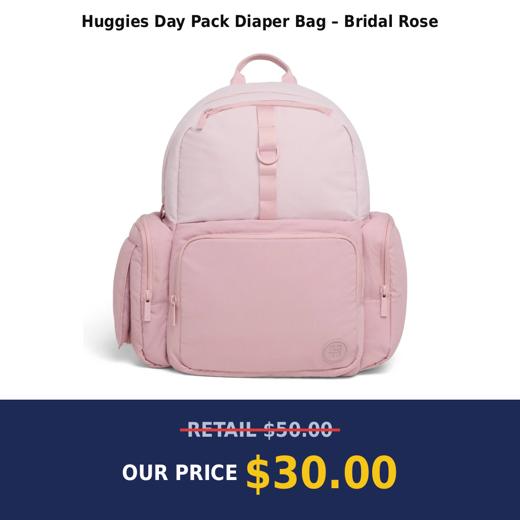 Huggies Day Pack Diaper Bag – Bridal Rose