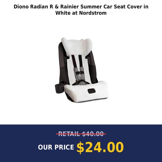 Diono Radian R & Rainier Summer Car Seat Cover in White at Nordstrom