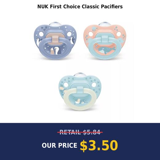 NUK First Choice Classic Pacifiers