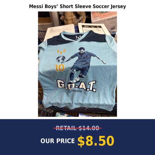 Messi Boys’ Short Sleeve Soccer Jersey