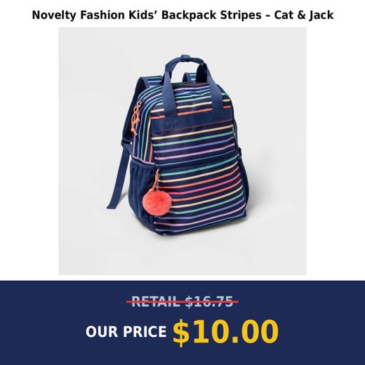 Novelty Fashion Kids’ Backpack Stripes – Cat & Jack