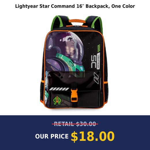 Lightyear Star Command 16″ Backpack, One Color