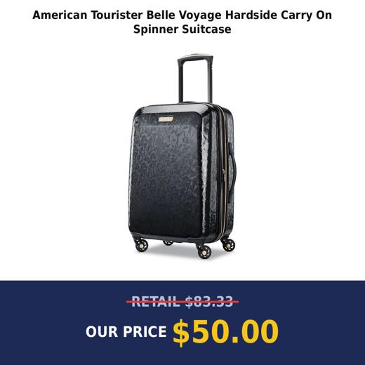 American Tourister Belle Voyage Hardside Carry On Spinner Suitcase