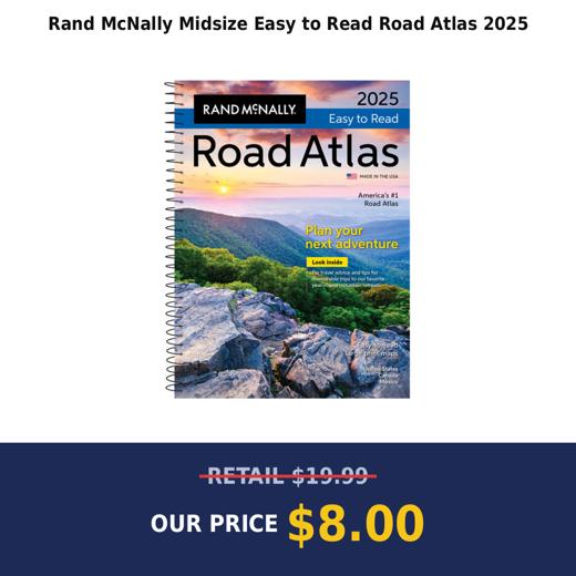 Rand McNally Midsize Easy to Read Road Atlas 2025