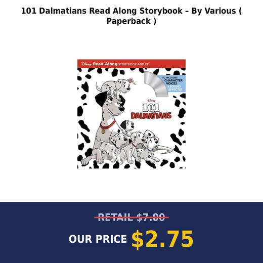 101 Dalmatians Read Along Storybook – By Various ( Paperback )