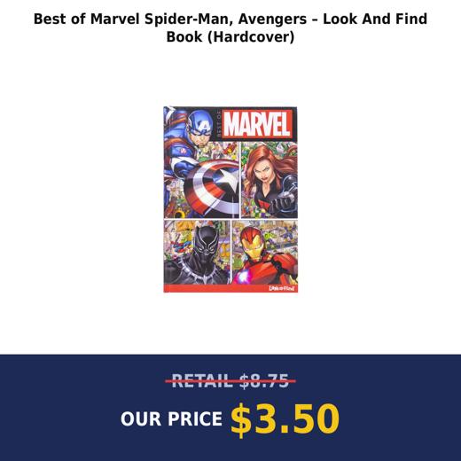 Best of Marvel Spider-Man, Avengers – Look And Find Book (Hardcover)