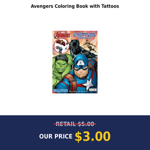 Avengers Coloring Book with Tattoos