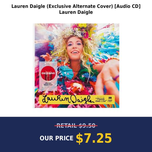 Lauren Daigle (Exclusive Alternate Cover) [Audio CD] Lauren Daigle
