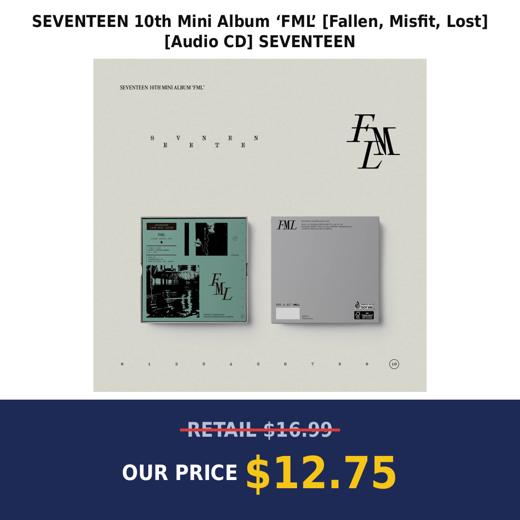 SEVENTEEN 10th Mini Album ‘FML’ [Fallen, Misfit, Lost] [Audio CD] SEVENTEEN