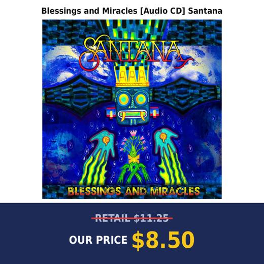 Blessings and Miracles [Audio CD] Santana