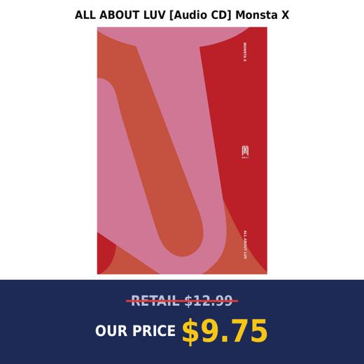 ALL ABOUT LUV [Audio CD] Monsta X