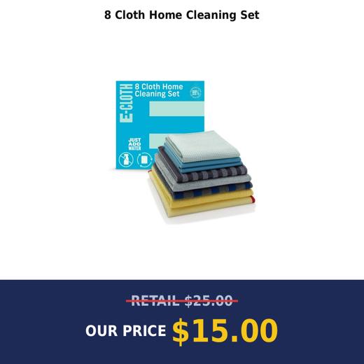 8 Cloth Home Cleaning Set