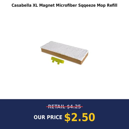 Casabella XL Magnet Microfiber Sqqeeze Mop Refill