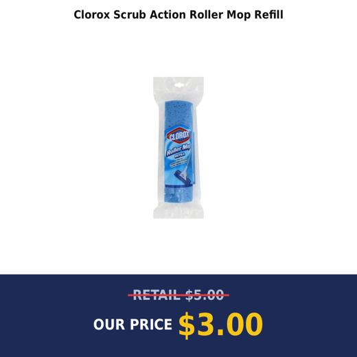 Clorox Scrub Action Roller Mop Refill