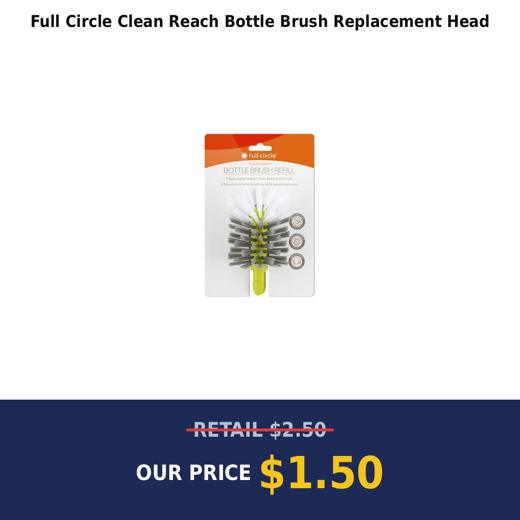 Full Circle Clean Reach Bottle Brush Replacement Head