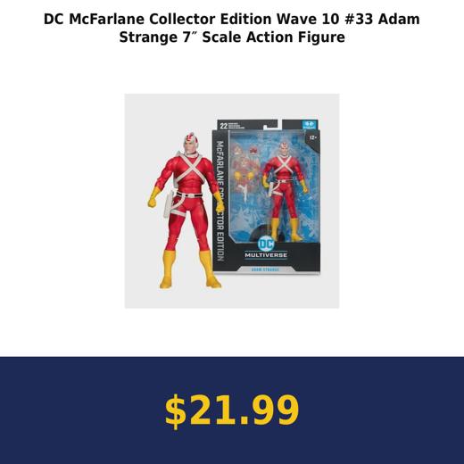 DC McFarlane Collector Edition Wave 10 #33 Adam Strange 7″ Scale Action Figure