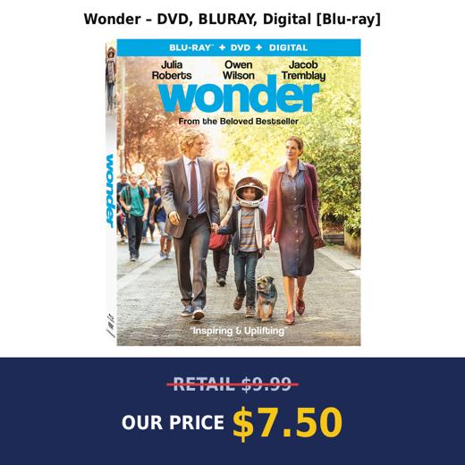 Wonder – DVD, BLURAY, Digital [Blu-ray]