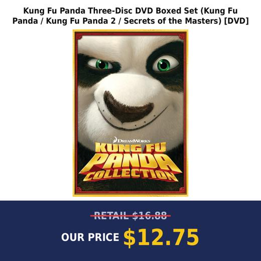 Kung Fu Panda Three-Disc DVD Boxed Set (Kung Fu Panda / Kung Fu Panda 2 / Secrets of the Masters) [DVD]