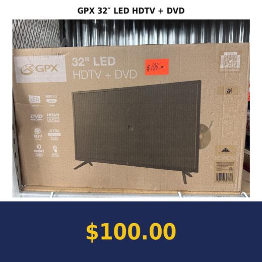 GPX 32″ LED HDTV + DVD