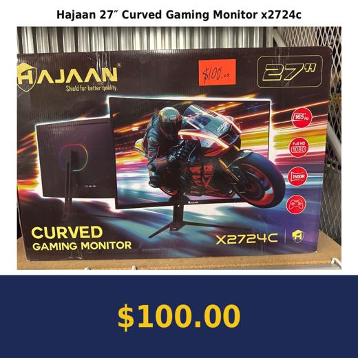 Hajaan 27″ Curved Gaming Monitor x2724c