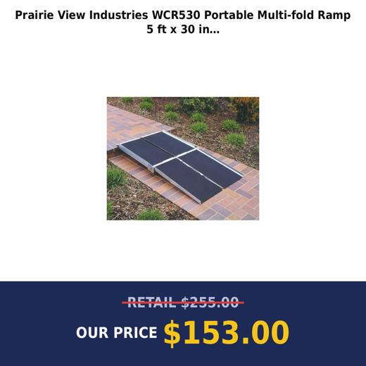 Prairie View Industries WCR530 Portable Multi-fold Ramp 5 ft x 30 in