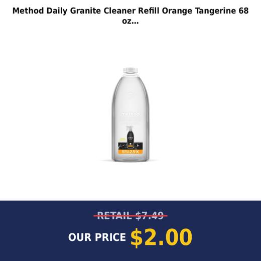 Method Daily Granite Cleaner Refill  Orange Tangerine  68 oz