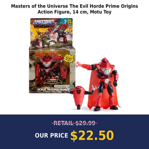 Masters of the Universe The Evil Horde Prime Origins Action Figure, 14 cm, Motu Toy