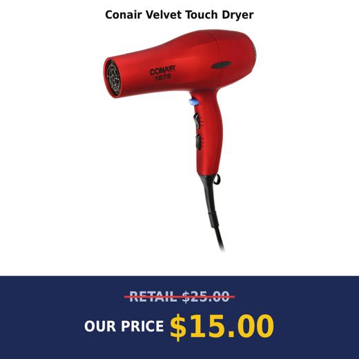 Conair Velvet Touch Dryer