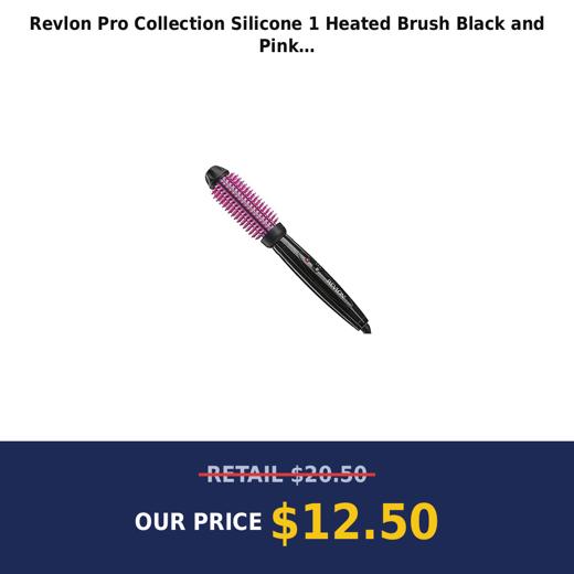 Revlon Pro Collection Silicone 1 Heated Brush Black and Pink