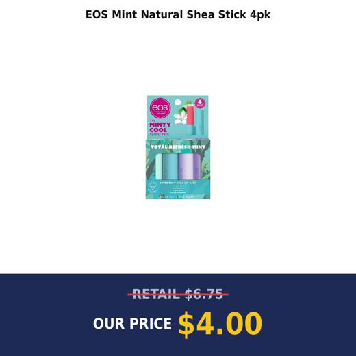 EOS Mint Natural Shea Stick 4pk
