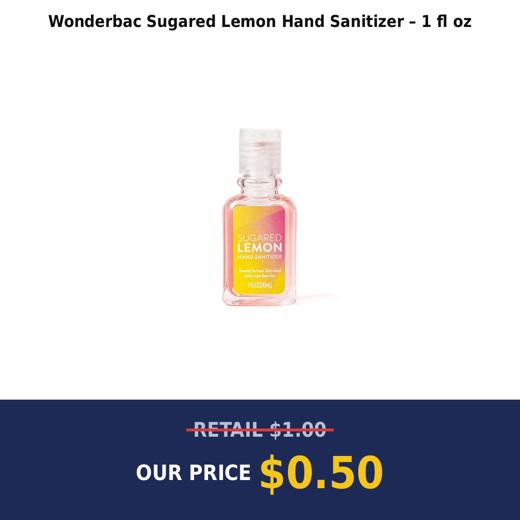 Wonderbac Sugared Lemon Hand Sanitizer – 1 fl oz