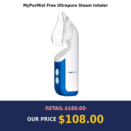 MyPurMist Free Ultrapure Steam Inhaler