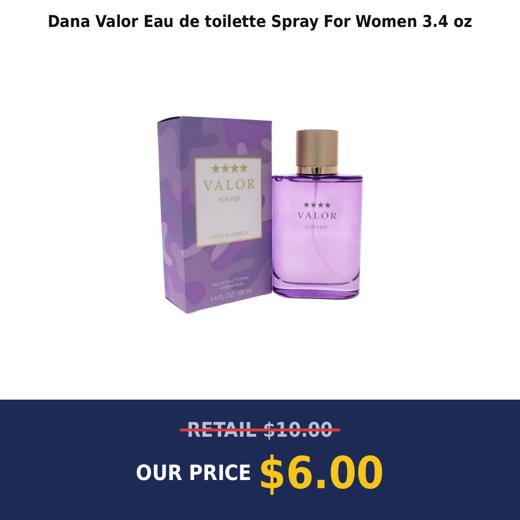 Dana Valor Eau de toilette Spray For Women 3.4 oz