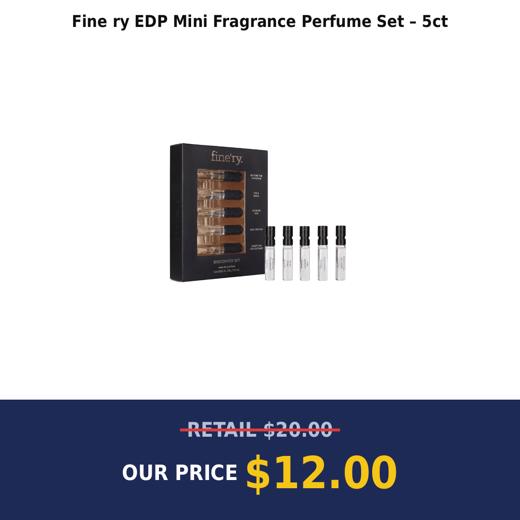 Fine ry EDP Mini Fragrance Perfume Set – 5ct