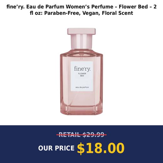 fine’ry. Eau de Parfum Women’s Perfume – Flower Bed – 2 fl oz: Paraben-Free, Vegan, Floral Scent