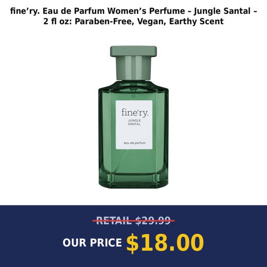 fine’ry. Eau de Parfum Women’s Perfume – Jungle Santal – 2 fl oz: Paraben-Free, Vegan, Earthy Scent