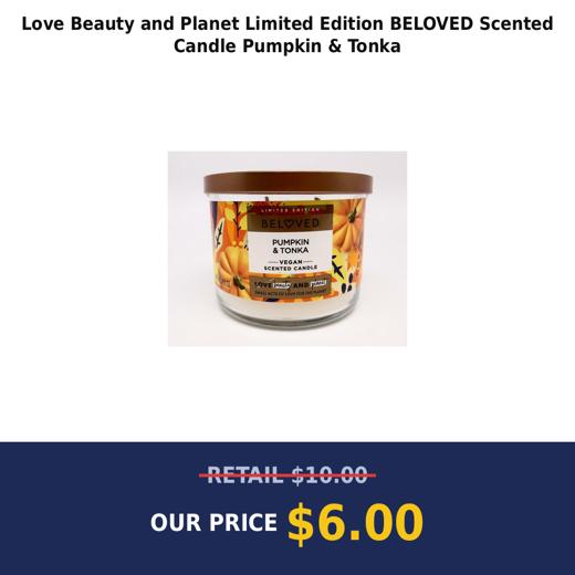 Love Beauty and Planet Limited Edition BELOVED Scented Candle Pumpkin & Tonka