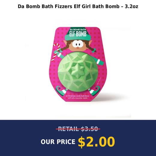 Da Bomb Bath Fizzers Elf Girl Bath Bomb – 3.2oz